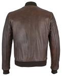 Charlie London Men’s Slim Fit Leather Bomber Jacket