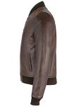 Charlie London Men’s Slim Fit Leather Bomber Jacket