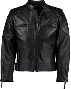 David Beckham Black Biker Leather Jacket for Men