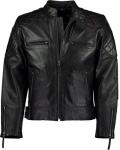 David Beckham Black Biker Leather Jacket for Men