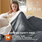 Bedsure Electric Blanket - 6 Heat Levels, Soft Sherpa