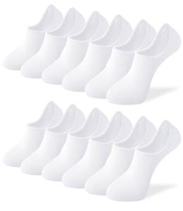 6 Pairs Cotton No Show Ankle Socks