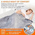 Mia&Coco Heated Flannel Sherpa Blanket Throw