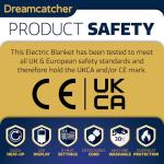Cozy Dreamcatcher Grey Heated Electric Blanket