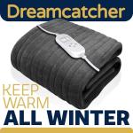 Cozy Dreamcatcher Grey Heated Electric Blanket
