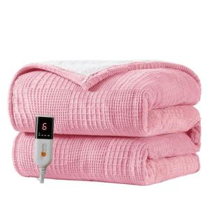 Heated Electric Blanket with 9 Settings – Pink