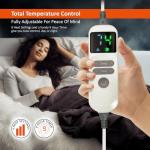 Extra Large Electric Heated Throw Blanket with Timer
