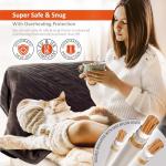 Extra Large Electric Heated Throw Blanket with Timer