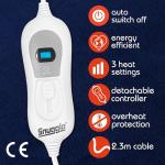 Cozy Electric Throw Blanket with Timer & Controller