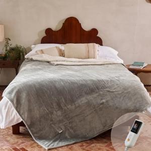 GOTCOZY Extra Large Soft Heated Blanket - Grey