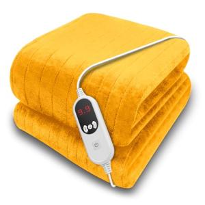 Purus Gold Electric Heated Throw Blanket 160x120cm