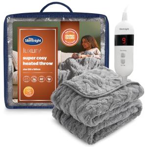 Cosy Heated Throw - Soft Chunky Knit Fleece