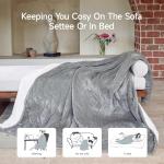 GOTCOZY Extra Large Soft Heated Blanket - Grey