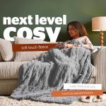 Cosy Heated Throw - Soft Chunky Knit Fleece