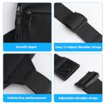 Black Sling Crossbody Bag for Travel and Sports