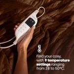 LIVIVO Heated Electric Blanket – Soft Chocolate Fleece