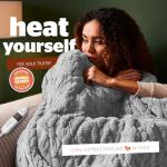 Cosy Heated Throw - Soft Chunky Knit Fleece