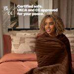 LIVIVO Heated Electric Blanket – Soft Chocolate Fleece