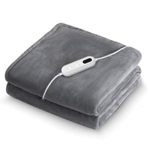 Coriwell Heated Electric Blanket - Quick Warmth, Soft Flannel