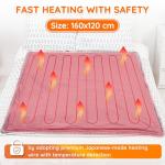 Mia&Coco Electric Heated Flannel Blanket Throw