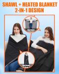 Portable 20,000mAh Heated Blanket - Cordless Throw