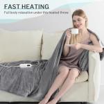 Coriwell Heated Electric Blanket - Quick Warmth, Soft Flannel
