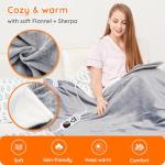 Mia&Coco Electric Heated Flannel Blanket Throw