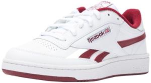 Reebok Club C Revenge Sneakers in White/Burgundy