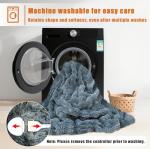 Faux Rabbit Fur Heated Throw Blanket in Grey