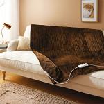 Bauer Luxury Electric Heated Throw Blanket - Brown