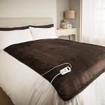 Bauer Luxury Electric Heated Throw Blanket - Brown