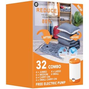 32 Vacuum Storage Bags with Electric Pump