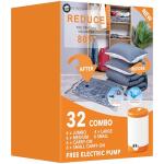 32 Vacuum Storage Bags with Electric Pump