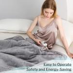 Coriwell Heated Electric Blanket - Quick Warmth, Soft Flannel
