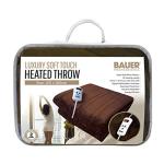 Bauer Luxury Electric Heated Throw Blanket - Brown