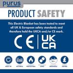 Purus Superking Soft Electric Blanket with Controllers