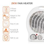 Warmlite 2000W Thermo Fan Heater - 2 Settings