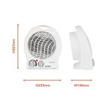 Warmlite 2000W Thermo Fan Heater - 2 Settings
