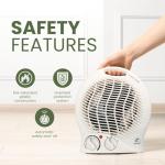 Coselena 2KW Electric Heater with Fan & Thermostat