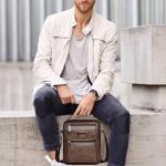 Men's PU Leather Crossbody Shoulder Bag