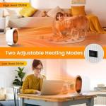 1200W White Portable Fan Heater with Safety Features
