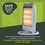 Warmlite 3 Bar Halogen Heater with Carry Handle