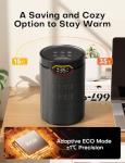 1500W Portable Electric Heater with Remote Control