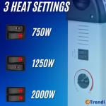 Trendi 2000W Portable Electric Radiator Heater