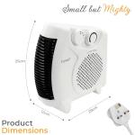 2000W Portable Electric Fan Heater with Thermostat