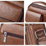 Men's PU Leather Multi-Pocket Crossbody Shoulder Bag