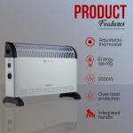 Belaco 2000W Portable Electric Heater with Thermostat