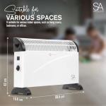 2000W Wall Mountable Electric Radiator Heater
