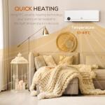 HOMCOM Electric Space Heater with Timer and Remote