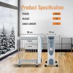 PureMate 2500W Portable Electric Radiator Heater
